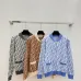 Dior Women's Luxury Monogram Zip-Up Knit Bomber Jacket, Featuring Signature Oblique Jacquard and Two Convenient Front Pockets. #B56280
