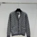 Dior Women's Luxury Monogram Zip-Up Knit Bomber Jacket, Featuring Signature Oblique Jacquard and Two Convenient Front Pockets. #B56281