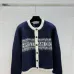 Dior Women's Luxury Monogram Zip-Up Knit Bomber Jacket, Featuring Signature Oblique Jacquard and Two Convenient Front Pockets. #B56282