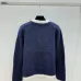 Dior Women's Luxury Monogram Zip-Up Knit Bomber Jacket, Featuring Signature Oblique Jacquard and Two Convenient Front Pockets. #B56282