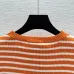 Dior Women's Striped Crewneck Knit Sweater with Star and Logo #B54785