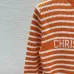 Dior Women's Striped Crewneck Knit Sweater with Star and Logo #B54785