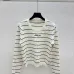 Dior Women's Striped Knit Sweater with Embossed Pattern and Logo #B54525