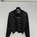 Dior Women's Striped Knit Sweater with Embossed Pattern and Logo #B54525
