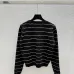 Dior Women's Striped Knit Sweater with Embossed Pattern and Logo #B54525