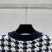 Dior Women's V-Neck Cardigan  Houndstooth Pattern with Christian Dior Logo Detail for Luxury Fashion Lovers #B57737