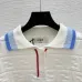 Fendi Women's FF Logo Jacquard Knit Short Sleeve Polo Sweater #B54524