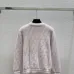 Fendi Women's Luxurious Fuzzy Knit Cardigan Featuring Pink and White FF Monogram and Contrast Trims #B56311