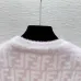Fendi Women's Luxurious Fuzzy Knit Cardigan Featuring Pink and White FF Monogram and Contrast Trims #B56311