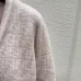 Fendi Women's Luxurious Fuzzy Knit Cardigan Featuring Pink and White FF Monogram and Contrast Trims #B56311