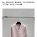 Fendi Women's Luxurious Fuzzy Knit Cardigan Featuring Pink and White FF Monogram and Contrast Trims #B56311
