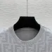 Fendi Women's Luxurious Short Sleeve Knit Dress  Featuring Iconic All-Over FF Monogram Jacquard and Elegant Midi Length #B56305