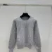 Fendi Women's Luxury Crew Neck Pullover Sweater Featuring Iconic All Over FF Monogram Jacquard and Comfortable Knit Fabric #B56306