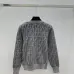 Fendi Women's Luxury Crew Neck Pullover Sweater Featuring Iconic All Over FF Monogram Jacquard and Comfortable Knit Fabric #B56306