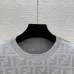 Fendi Women's Luxury Crew Neck Pullover Sweater Featuring Iconic All Over FF Monogram Jacquard and Comfortable Knit Fabric #B56306