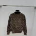 Fendi Women's Luxury High-Neck Sweater, Featuring Iconic All-Over FF Monogram Pattern and Cozy Fuzzy Knit Texture. #B56300