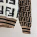 Fendi Women's Luxury High-Neck Sweater, Featuring Iconic All-Over FF Monogram Pattern and Cozy Fuzzy Knit Texture. #B56300