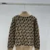 Fendi Women's Luxury High-Neck Sweater  Featuring Iconic All-Over FF Monogram Pattern and Cozy Fuzzy Knit Texture #B56301