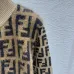 Fendi Women's Luxury High-Neck Sweater  Featuring Iconic All-Over FF Monogram Pattern and Cozy Fuzzy Knit Texture #B56301