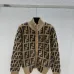 Fendi Women's Luxury High-Neck Sweater  Featuring Iconic All-Over FF Monogram Pattern and Cozy Fuzzy Knit Texture #B56301