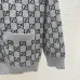 Gucci Monogrammed GG Jacquard V-Neck Cardigan in Grey Knit Fabric #B54515