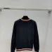 Gucci Women's Luxurious Sapphire Blue Knit Sweater  Featuring Signature Web Stripe Trims and Subtle Monogram Open Knit Detail. #B56291