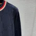 Gucci Women's Luxurious Sapphire Blue Knit Sweater  Featuring Signature Web Stripe Trims and Subtle Monogram Open Knit Detail. #B56291