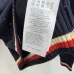 Gucci Women's Luxurious Sapphire Blue Knit Sweater  Featuring Signature Web Stripe Trims and Subtle Monogram Open Knit Detail. #B56291