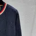 Gucci Women's Luxurious Sapphire Blue Knit Sweater  Featuring Signature Web Stripe Trims and Subtle Monogram Open Knit Detail. #B56292