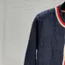 Gucci Women's Luxurious Sapphire Blue Knit Sweater  Featuring Signature Web Stripe Trims and Subtle Monogram Open Knit Detail. #B56292