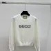 Gucci Women's Luxury Light Knit Monogram Sweater Featuring Bold Intarsia GUCCI Logo and Breathable Crew Neck Design #B56288