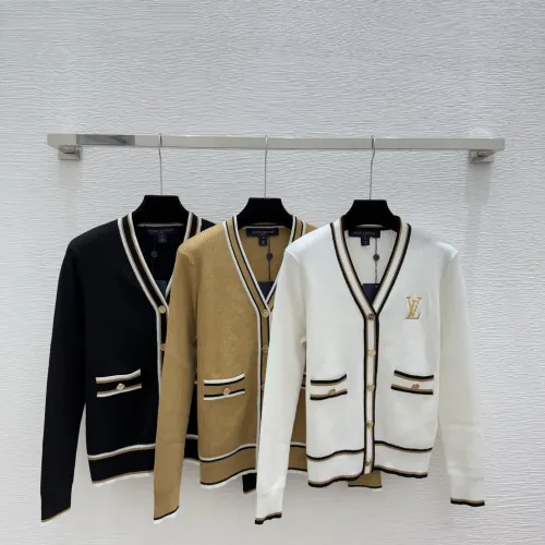 LV Women's Knitted Sweaters  Iconic Monogram Pattern in Dual Colors for Luxury Fashion Aficionados #B56266