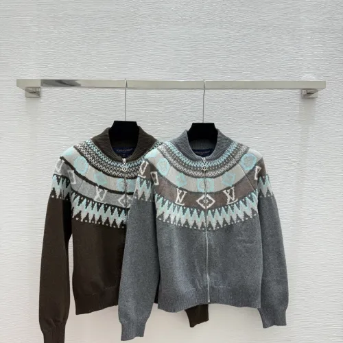 LV Women's Knitted Sweaters  Iconic Monogram Pattern in Dual Colors for Luxury Fashion Aficionados #B56267