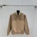 LV Women's Knitted Sweaters:  Iconic Monogram Pattern with Half   Zip Mock Neck for Luxury Fashion Enthusiasts #B56256