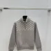 LV Women's Knitted Sweaters:  Iconic Monogram Pattern with Half   Zip Mock Neck for Luxury Fashion Enthusiasts #B56256