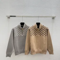 LV Women's Knitted Sweaters:  Iconic Monogram Pattern with Half   Zip Mock Neck for Luxury Fashion Enthusiasts #B56256 LV Women's Knitted Sweaters:  Iconic Monogram Pattern with Half   Zip Mock Neck for Luxury Fashion Enthusiasts #B56256