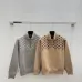 LV Women's Knitted Sweaters:  Iconic Monogram Pattern with Half   Zip Mock Neck for Luxury Fashion Enthusiasts #B56256