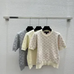 Ladies LV Monogram Knit Short Sleeve Crew Neck Blouse #B62500