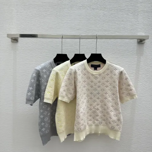 Ladies LV Monogram Knit Short Sleeve Crew Neck Blouse #B62500