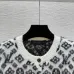 Louis Vuitton Women's Luxury Fuzzy Knit Cardigan  Featuring Iconic All-Over Monogram Jacquard and Cozy Crew Neck #B56295