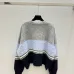 Miu Miu Striped Mohair Blend Cardigan with Embroidered Logo and Buttons #B54518