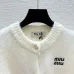 Miu Miu Striped Mohair Blend Cardigan with Embroidered Logo and Buttons #B54518