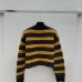 Miu Miu Women's Knitted Sweater  Vibrant Striped V   Neck Design with Intricate Patterns for Fashion   Forward Women #B56258