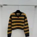 Miu Miu Women's Knitted Sweater  Vibrant Striped V   Neck Design with Intricate Patterns for Fashion   Forward Women #B56258