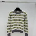 Miu Miu Women's Striped Logo Knit Sweater  Featuring Bold Miu Miu Intarsia Pattern and Comfortable Crew Neckline #B56313