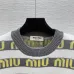 Miu Miu Women's Striped Logo Knit Sweater  Featuring Bold Miu Miu Intarsia Pattern and Comfortable Crew Neckline #B56313