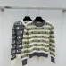 Miu Miu Women's Striped Logo Knit Sweater  Featuring Bold Miu Miu Intarsia Pattern and Comfortable Crew Neckline #B56313