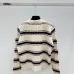 Miu Miu Women's Striped Logo Knit Sweater  Featuring Bold Miu Miu Intarsia Pattern and Comfortable Crew Neckline #B56314