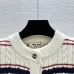 Miu Miu Women's Striped Logo Knit Sweater  Featuring Bold Miu Miu Intarsia Pattern and Comfortable Crew Neckline #B56314