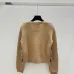 Prada Women's Argyle Cropped Cardigan with V-Neck and Button Front #B54520